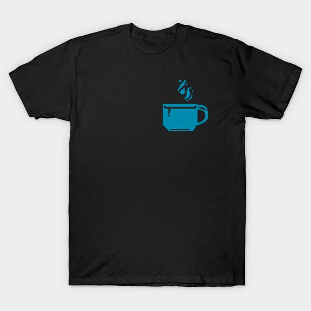 Blue cup pixel art T-Shirt by Xatutik-Art
